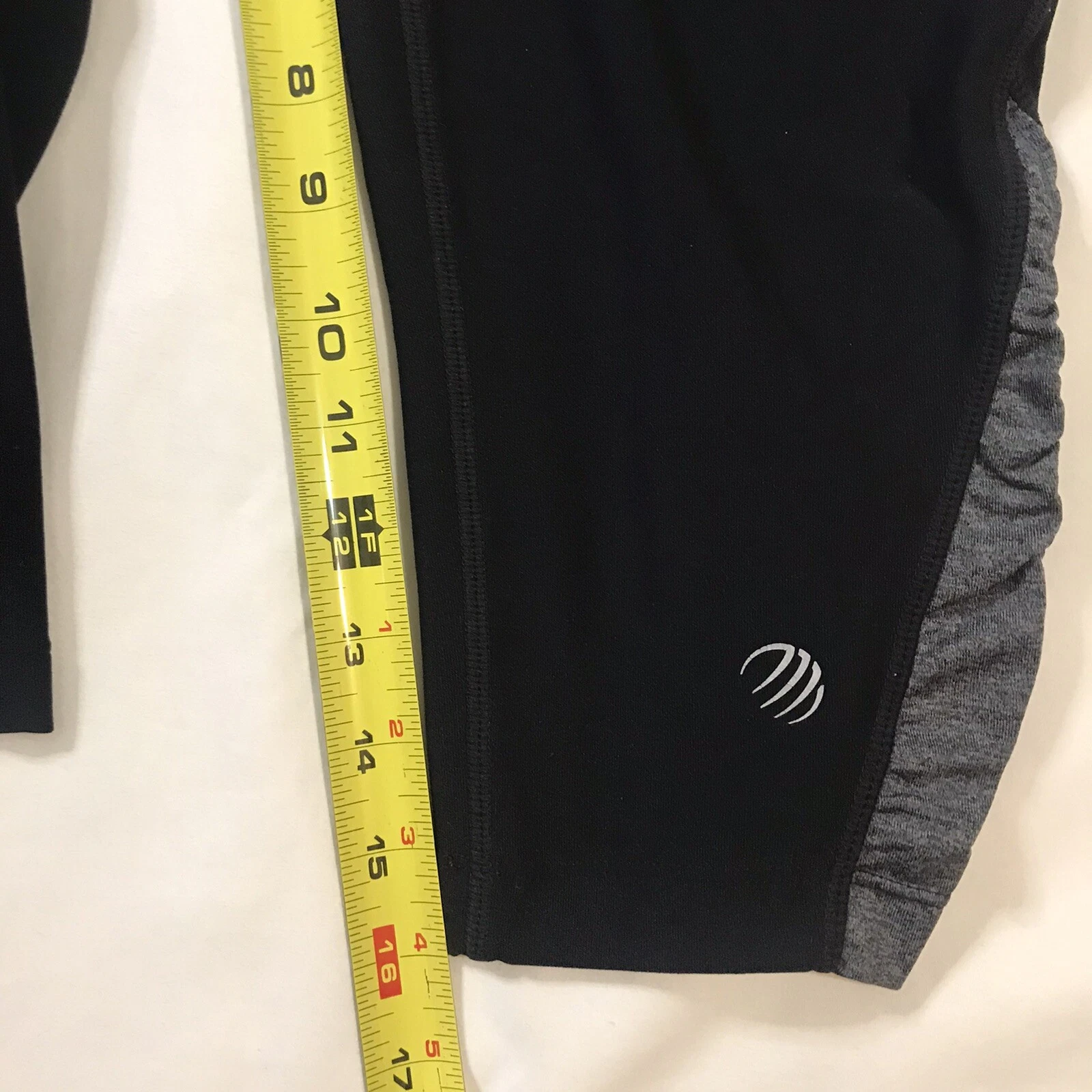 mpg capri ruched gray purple leggings