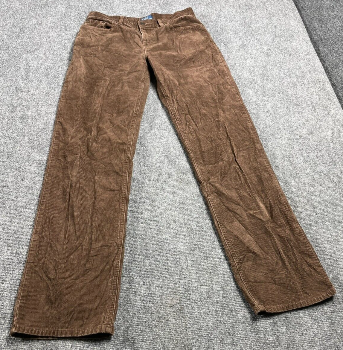 Men's Brown Straight Leg Cotton Cordu