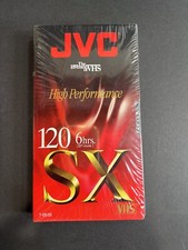 JVC VHS Tape T-120 SX A/V Master High Energy Magnetite Sealed