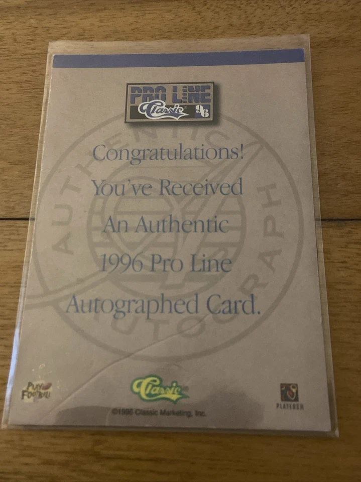 Alex Molden 1996 Classic Pro Line Autograph Oregon Ducks - Image 2 of 2