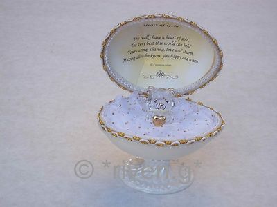 Herz aus Gold@Unikat@Design auf Faberge-Basis@22kt OSTERN Geschenkset@DANKE Vers 