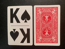 Swap Playing Card  LARGE PRINT  King Of Spades  BICYCLE One Card U.S.A.