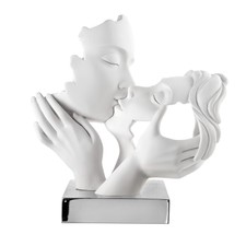 BONGELLI PREZIOSI Figura Statua Moderna Coppia Mani Face 25x23cm Base Argento Ma