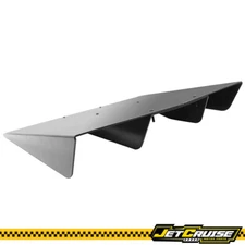 Universal Rear Bumper Diffuser 4 Shark Fins Under Bumper Splitter Unpainted ABS