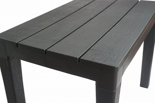 Gartenmöbel Balkonmöbel 2 Sitzbänke Anthrazit Rattan Kunststoff Terrasse Garten - Bild 7 von 8