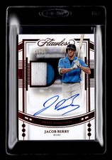 2023 Panini Flawless - Draft Patch Autographs Ruby #DPA-JB Jacob Berry #/20