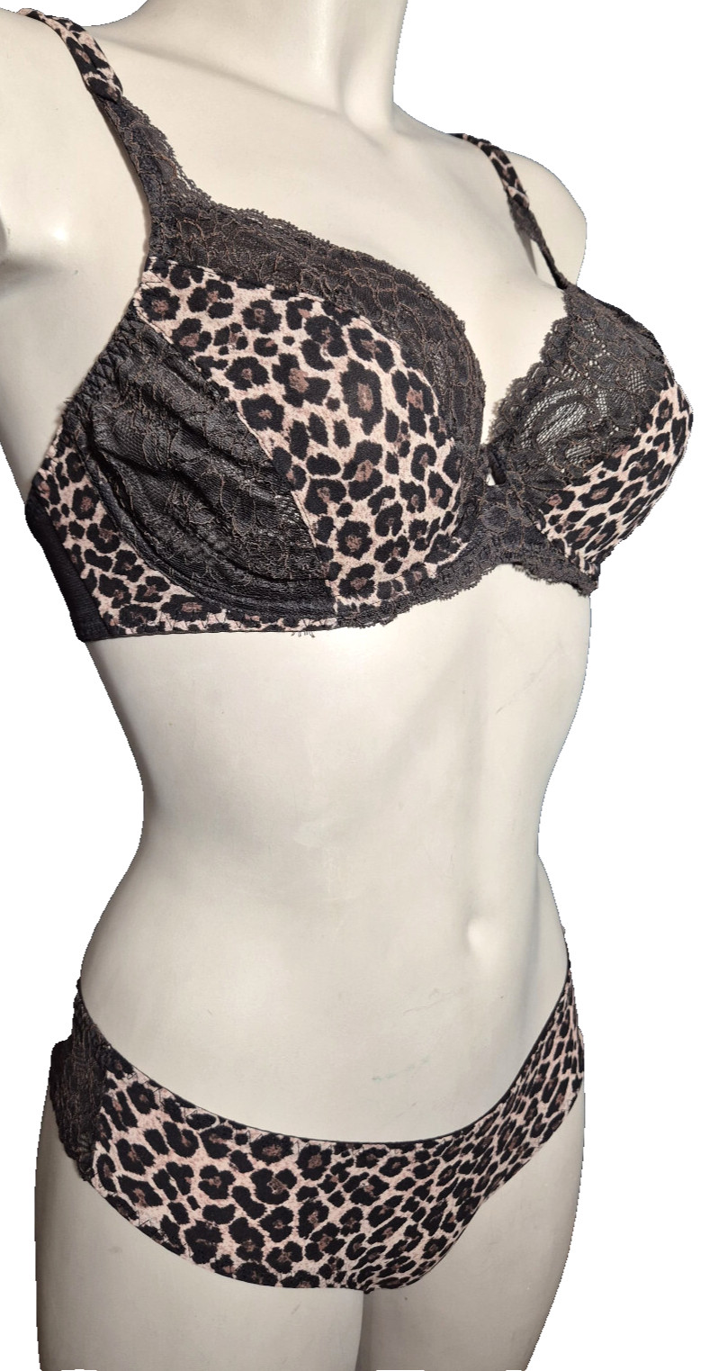 Andres Sarda Mars Ladies Lace Underwired bra 3pc Set Gr.75C UK34C +2x Briefs 38 image 2