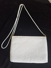 Vintage Cream Colored Marlo Enamled Mesh Cocktail Purse