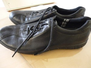 ecco black lace up shoes