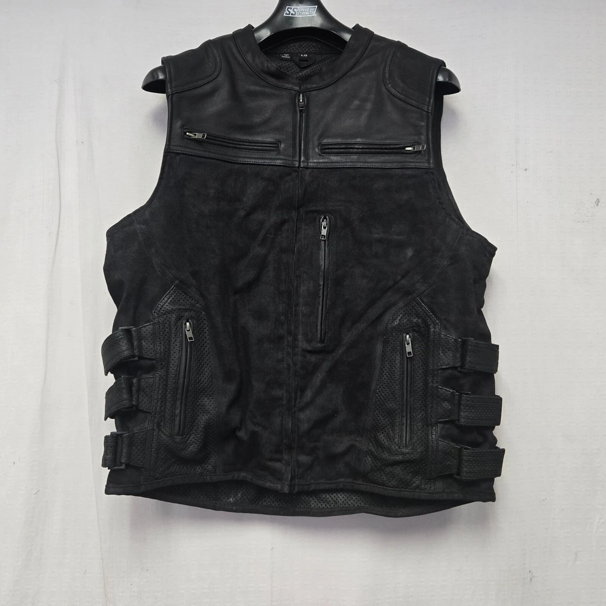 MASU SHREDDER LEATHER VEST(BLACK) 48