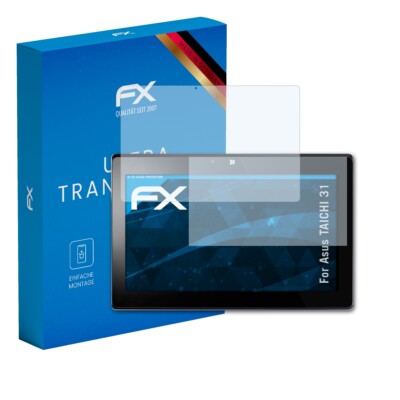 atFoliX 2x Displayschutzfolie für Asus TAICHI 31 Schutzfolie klar Folie