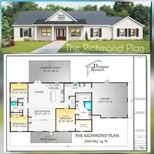 Richmond House Plan 2160 Heated Square Feet