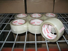 6 Rolls - Vibac 3.0 Mil 2" Clear Packaging Tape - SHIPS FREE!