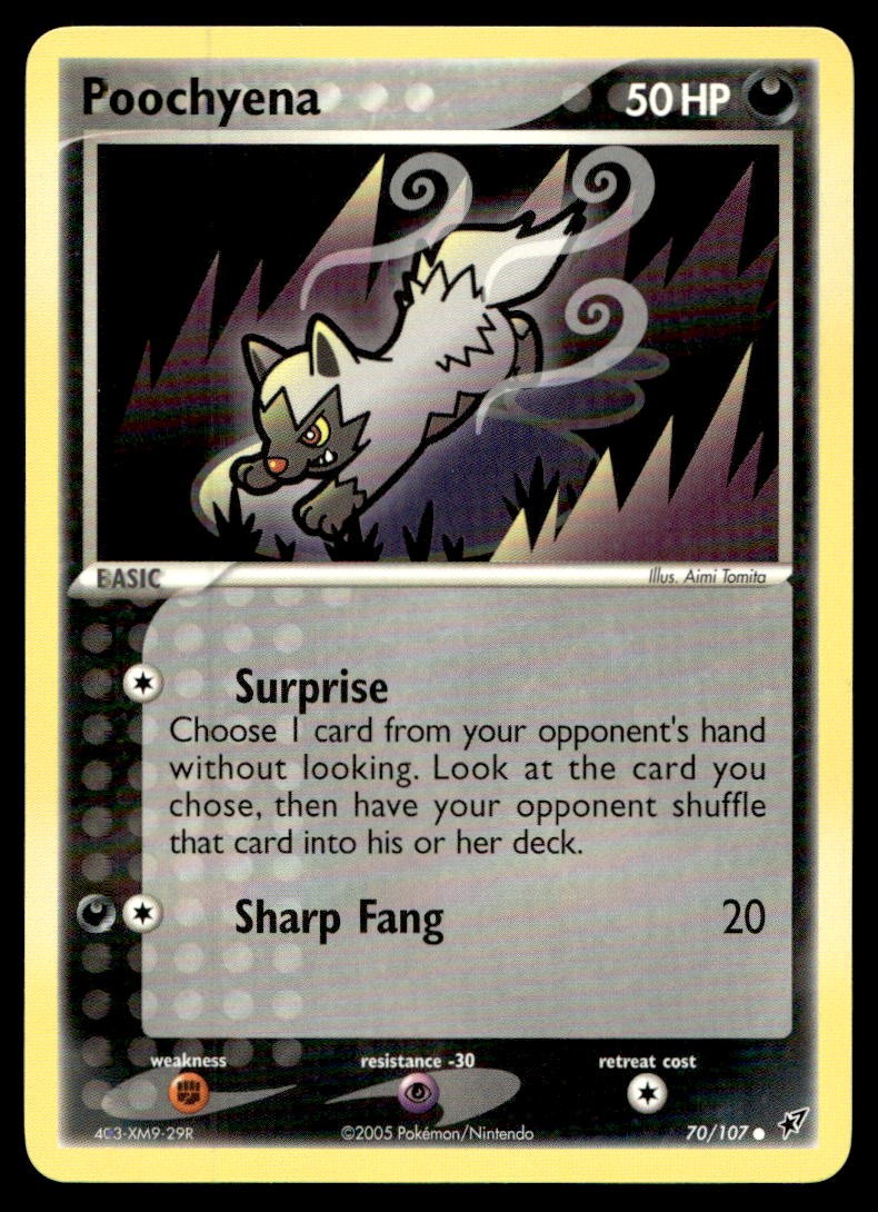 EX-NM Deoxys Poochyena Common 70/107 2005 Pokemon TCG