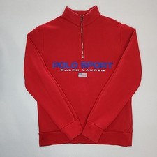 Polo Sport Ralph Lauren Sweater Youth Boys Large Sweatshirt Pullover 1/4 Zip Kid