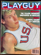 PLAYGUY September 1984 SKY DAWSON Bicycle fiction OLYMPIC CHAMP pictorial YELLOW