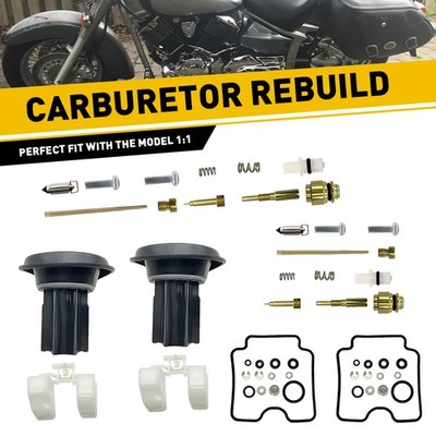 Carburetor Carb Rebuild Repair Kit Fit For Yamaha XVS 1100 Drag Star 1999-2007