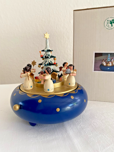 Erzgebirge Spieluhr Spieldose R . Glässer " Süsser die Glocken nie ... Erzgebirge Spieluhr Spieldose R . Glässer " Süsser die Glocken nie ...