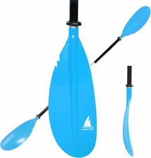 Kayak Paddle - Adjustable 2 Pieces Aluminum Alloy Shaft with Glass Fiber Blade f
