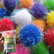 30 Pieces 1.2 inches le Pom Pom Balls for Cat - Interactive Glitter
