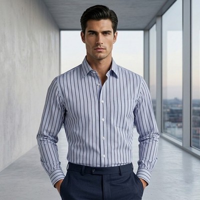 nordstrom smartcare traditional fit dress shirt Nordstrom Smartcare Traditional Fit Striped Dress Shirt Black Gray White 15.5 33
