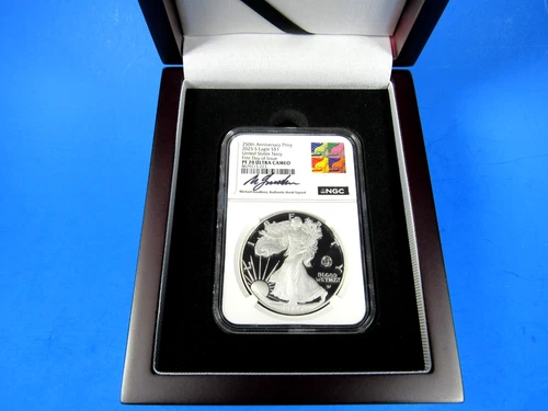 2025 S Proof American Silver Eagle W/ U.S. Navy  Privy NGC Pf 70 Ucam  FDOI