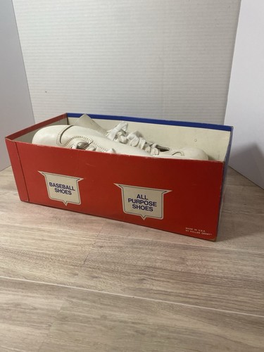 Vintage AERFLYTE Baseball Cleats Deadstock Sz 9.5 USA Made Roller Derby W/ Box - Picture 15 of 15