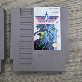 1985 Nintendo NES Working System Controller & Cords + Ice Climber & Top Gun 2