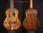5 String Tenor Ukulele, Solid Curly Acacia & Bocote, Islands Soundhole UG17-3052