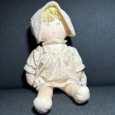 Vintage Cloth Prairie Doll Eden Toys Blonde Yarn Hair, GUC