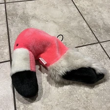 Daphnes Flamingo Golf Hybrid Headcover Plush Pink Black White Novelty Cover