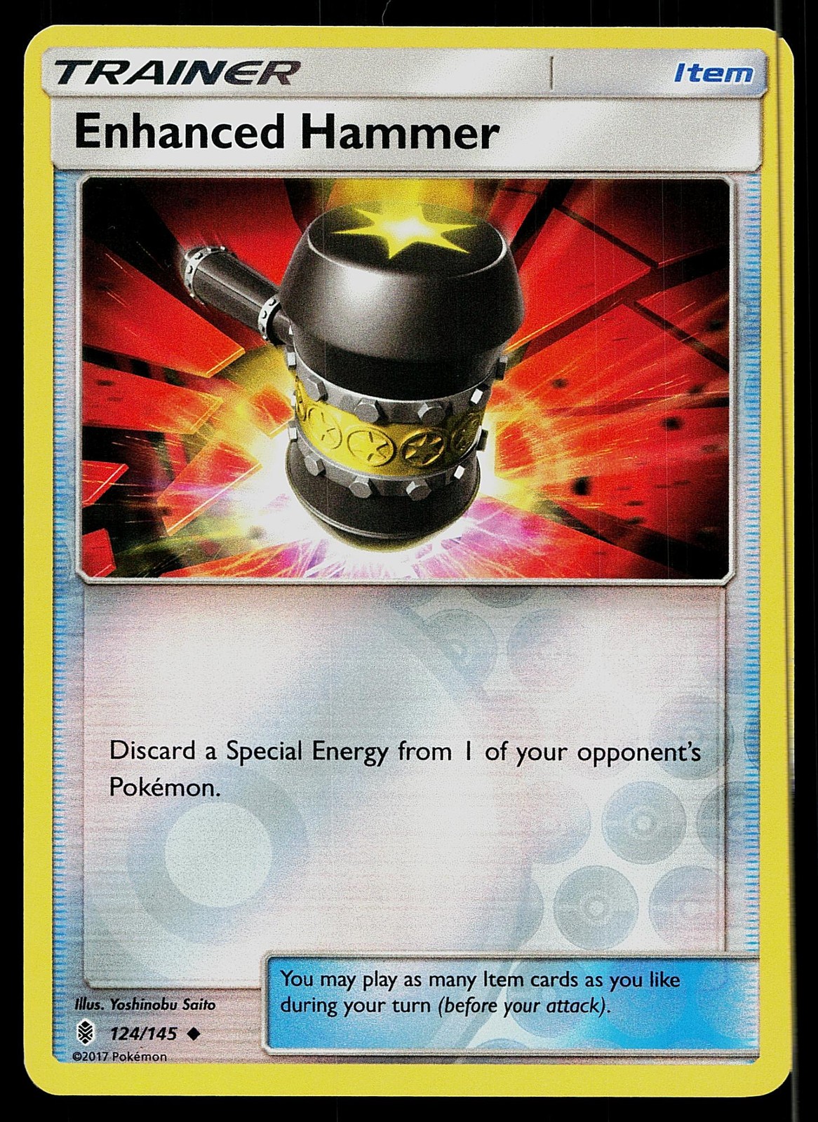 Pokemon Card Guardians Rising Enhanced Hammer 124/145 Uncommon Reverse Holo