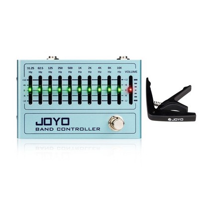 JOYO 10-Band EQ Graphic Guitar Equalizer Pedal ±12dB For 4-7-String +Guitar Capo