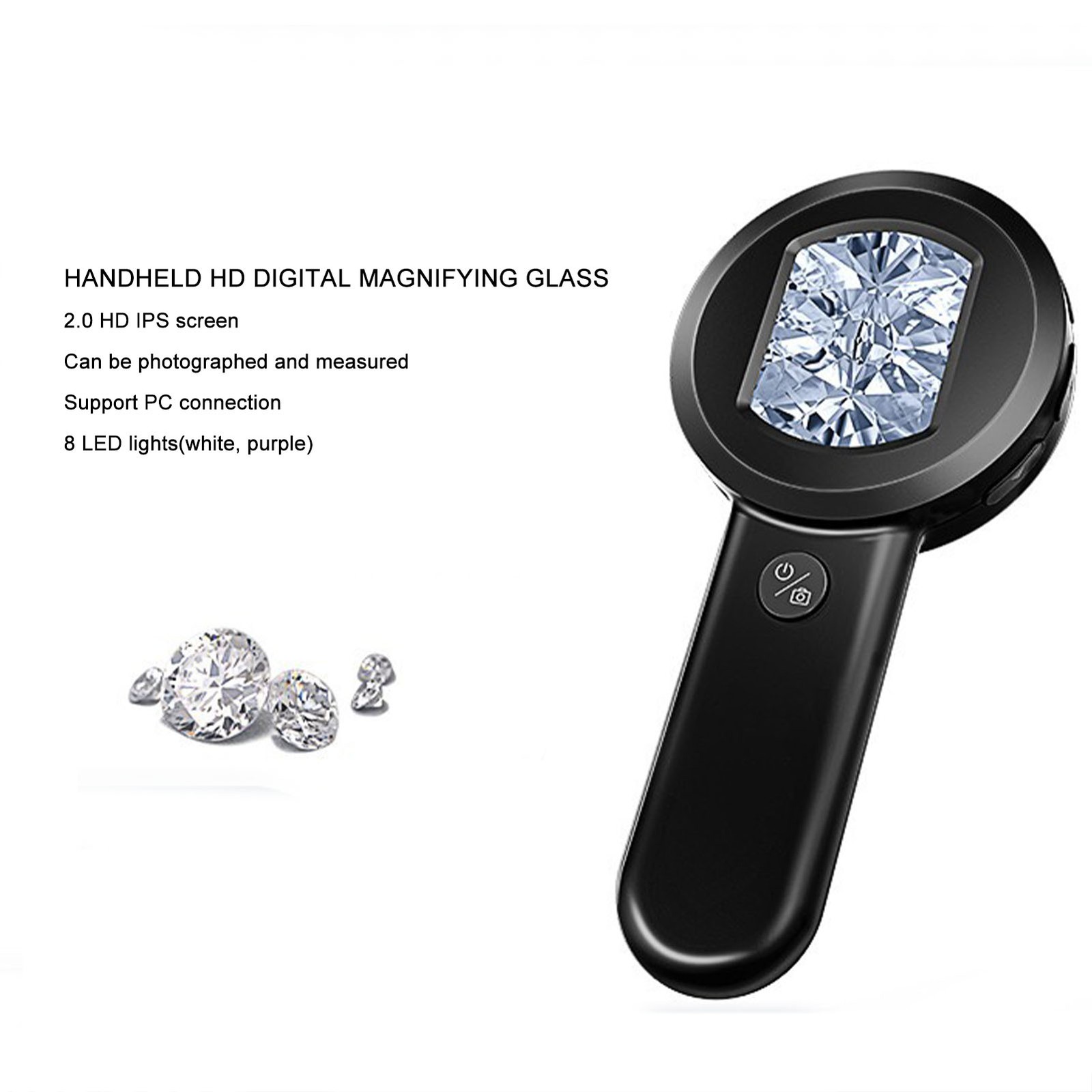 Handheld Electronic Magnifying Glass Manual Handheld Desktop Magnifier