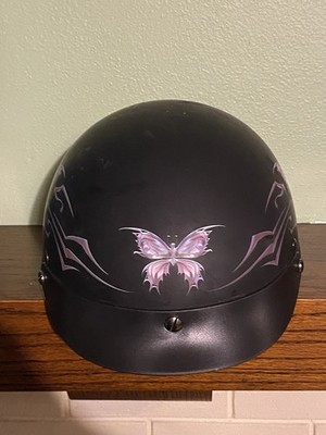 Black VCAN V5 Cruiser Dot Motorcycle Helmet Matte Black Size Small