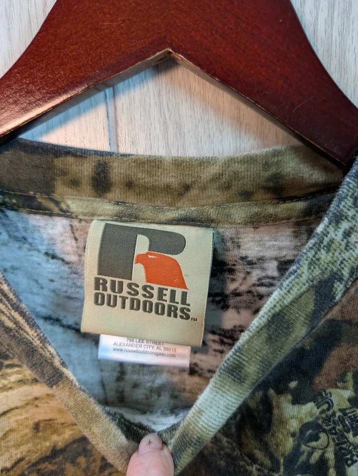 VTG Russell Outdoors Realtree Camo Pocket Long Sleeve Shirt Size 2XL - Image 4 of 4
