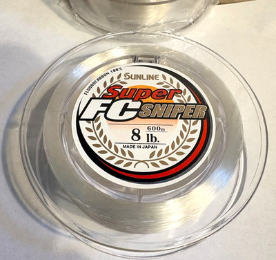 New SUNLINE FISHING LINE 8lb SUPER FC SNIPER Fluorocarbon 600m 660yds SPOOL $70
