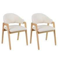 COSTWAY Modern Dining Chair Set of 2 Kitchen Chair w/Padded Seat