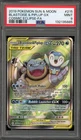 Pokemon Blastoise & Piplup GX Cosmic Eclipse Full Alt Art #215 PSA 9 Mint