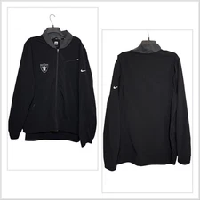 RAIDERS NIKE DRY DRI-FIT HYPER ELITE SHOWTIME JACKET XL Las Vegas Team Worn NFL