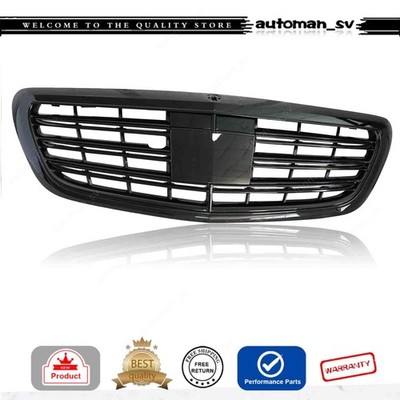 Replacement Black Front Upper Grille For Mercedes W222 S500 S550 S600 14-20