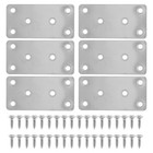 <!--F#f_0-->6 PCS Mending Plates Straight Brace Brackets Heavy Duty Flat Bracket4355<!--F/-->