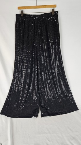 2 Piece Marc Cain Designer Black Sequin Pants Suit Cowl NeckSize N6 US SIZE 12 - Picture 7 of 17