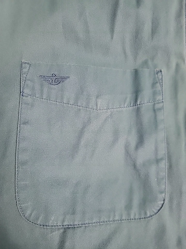 Camisa De Colección 1995 Dockers Para Hombre M Manga Larga Con Botones Azul Claro Informal Años 90 Foto 3 de 4