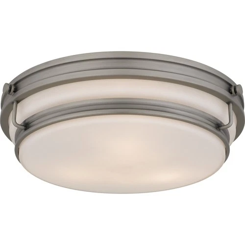 Quoizel QFL6776 Grafton 3 Light 16"W Flush Mount Ceiling Fixture - Nickel - Picture 1 of 12