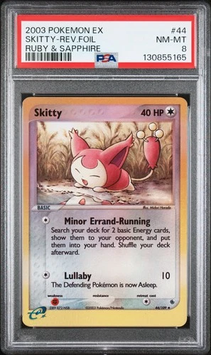 Skitty Reverse Holo 44/109 Ruby & Sapphire Pokemon PSA 8