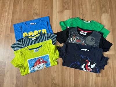 6 Kinder Junge Sommer Shirt T-Shirt Gr 110 116 Minion Paw Patrol Ninjago Star Wa