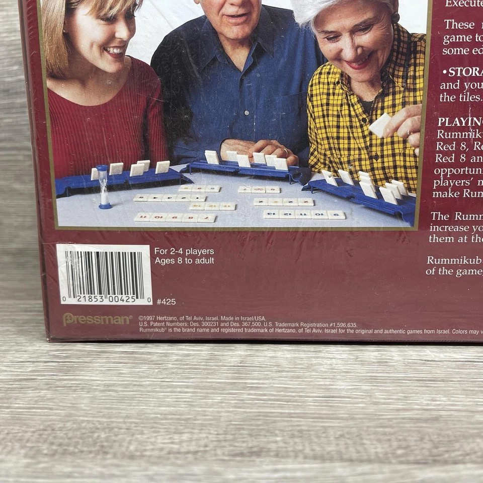 Vintage Rummikub Deluxe Edition Pressman Tile Board Game Sealed 2-4 Players 8+ - Image 4 of 4