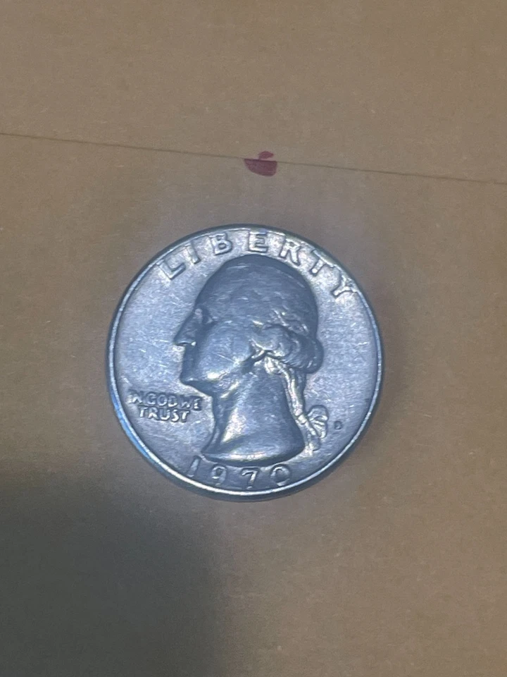 1970 US Copper quarter D Mint mark error coin Liberty Letters on the Rim - Image 3 of 4