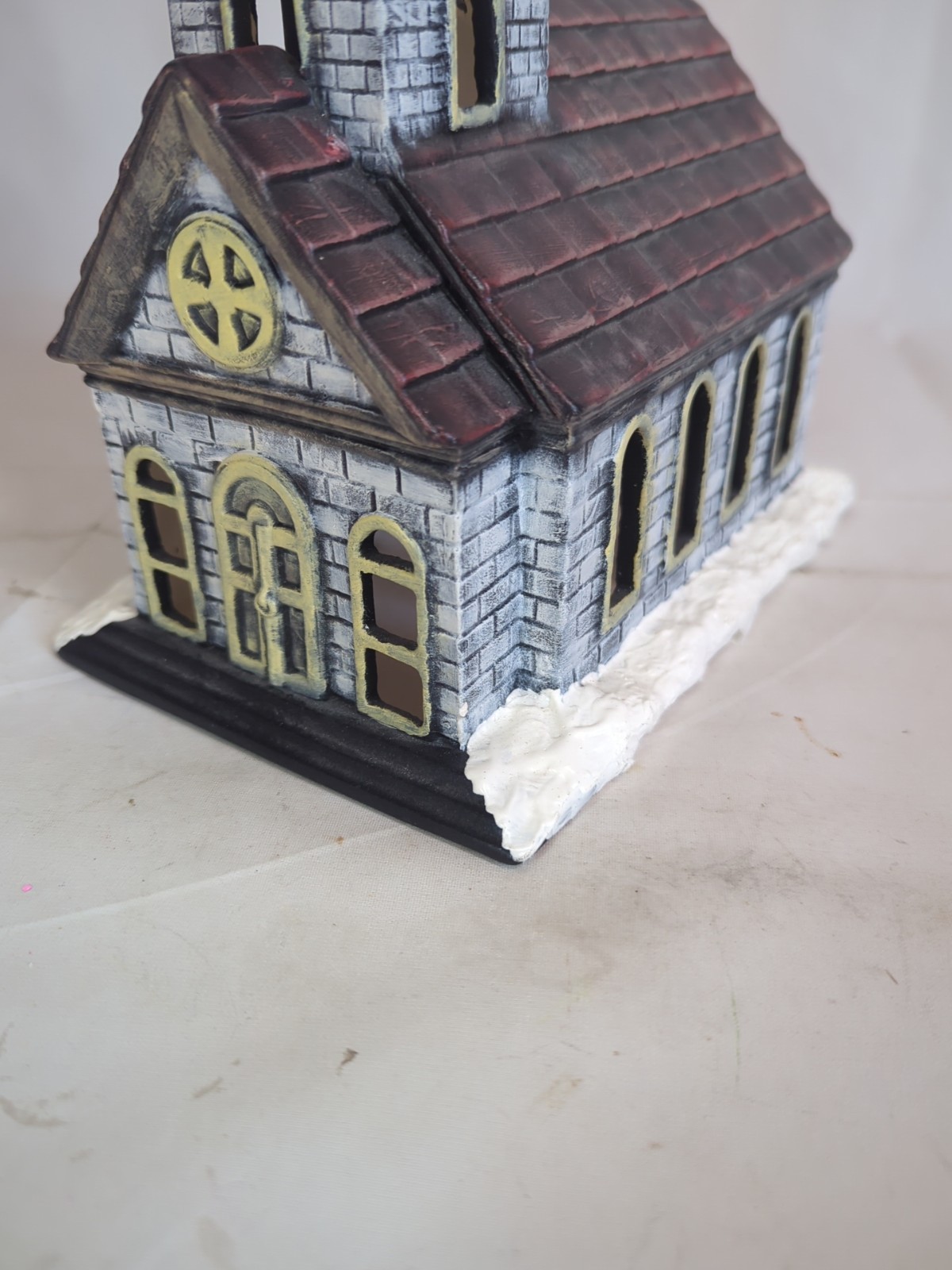 Vintage Byron Molds Hand Painted  church Ceramic